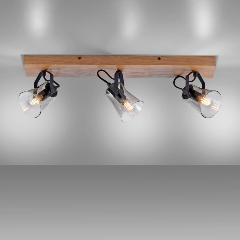 Plafondlamp Green Langstrom hout 3-lichts Just Light 4043689994884