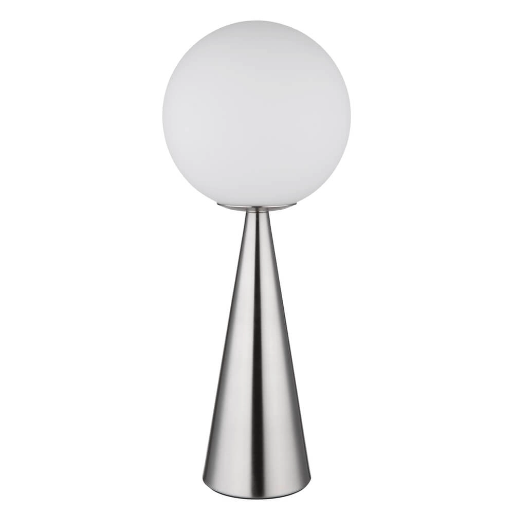 Tafellamp Pinpal nikkel met wit bol glas Globo 9007371450343