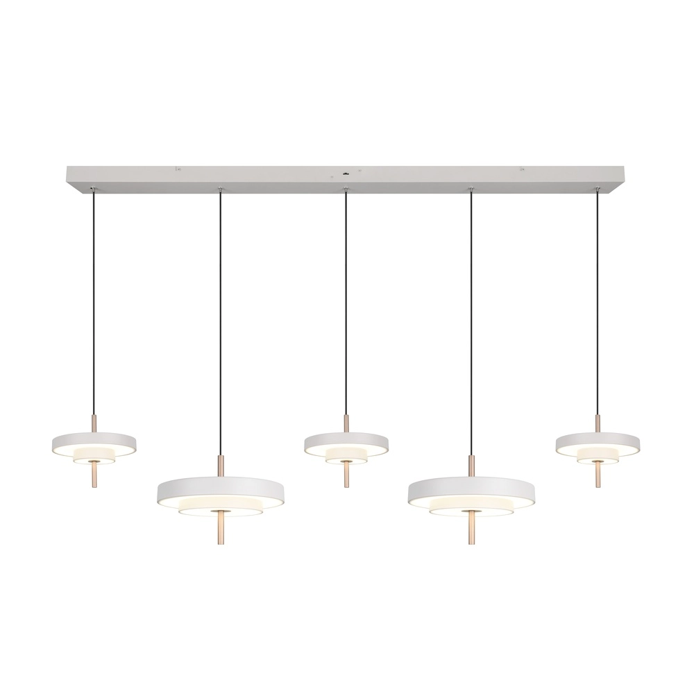 5-lichts hanglamp Keaton wit Trio 4017807655544