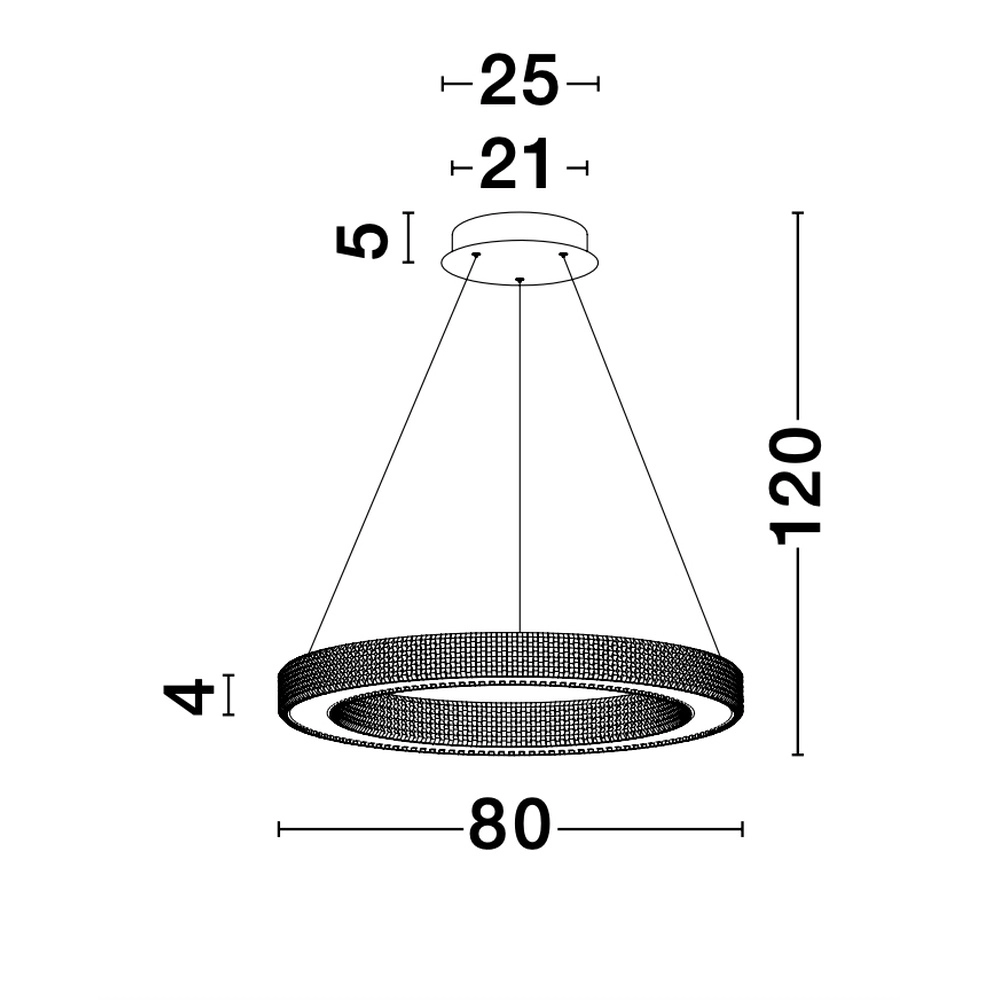 Hanglamp Fiore goud Ø 80cm Lyora 5212017424143