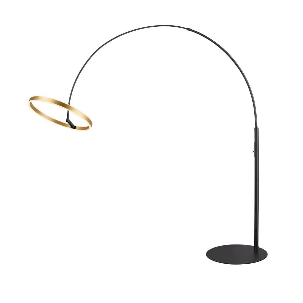 Led booglamp One Zwart met goud - 232cm SLV 4024163265560