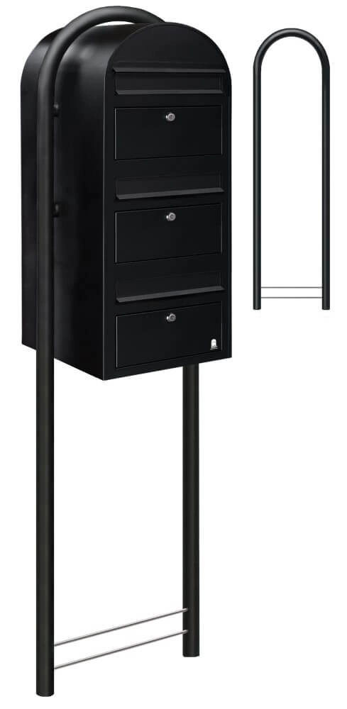 Brievenbus Trio 9005 Struktuurzwart Bobi 6417237015310