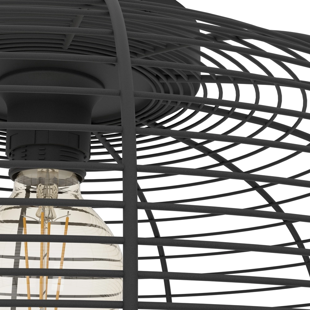 Draad plafondlamp Rinroe Ø 45cm - zwart Eglo 9002759438968