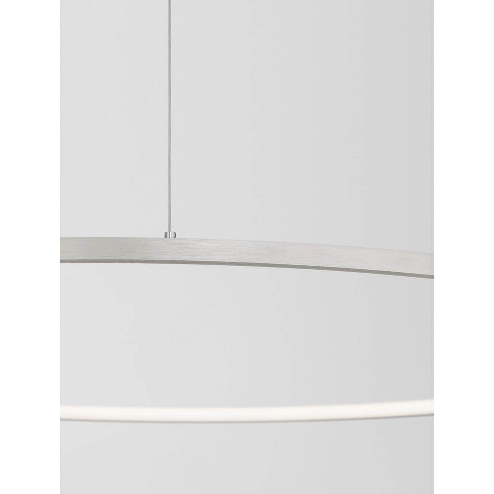 Ronde hanglamp Tarquin zilvergrijs Ø 100cm Lyora 5212017438362