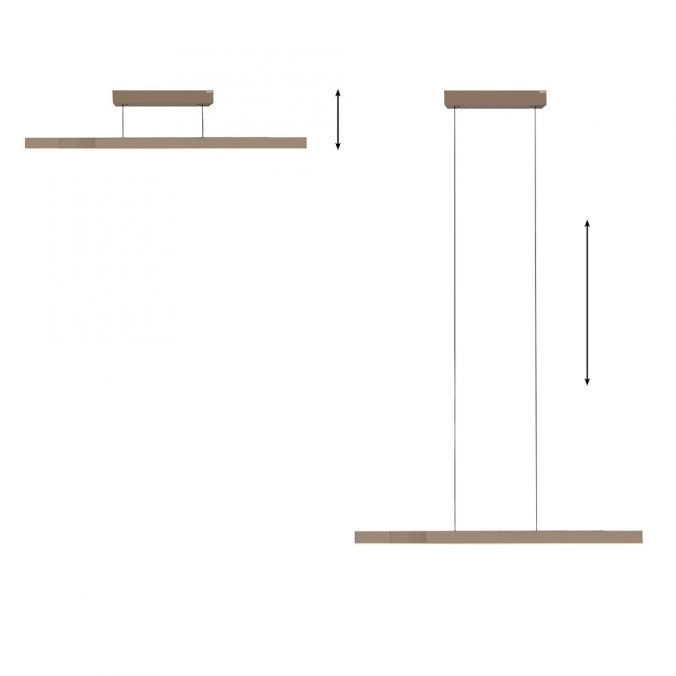 Strakke hanglamp Pure Moto-Rise brons Paul Neuhaus 4012248393680