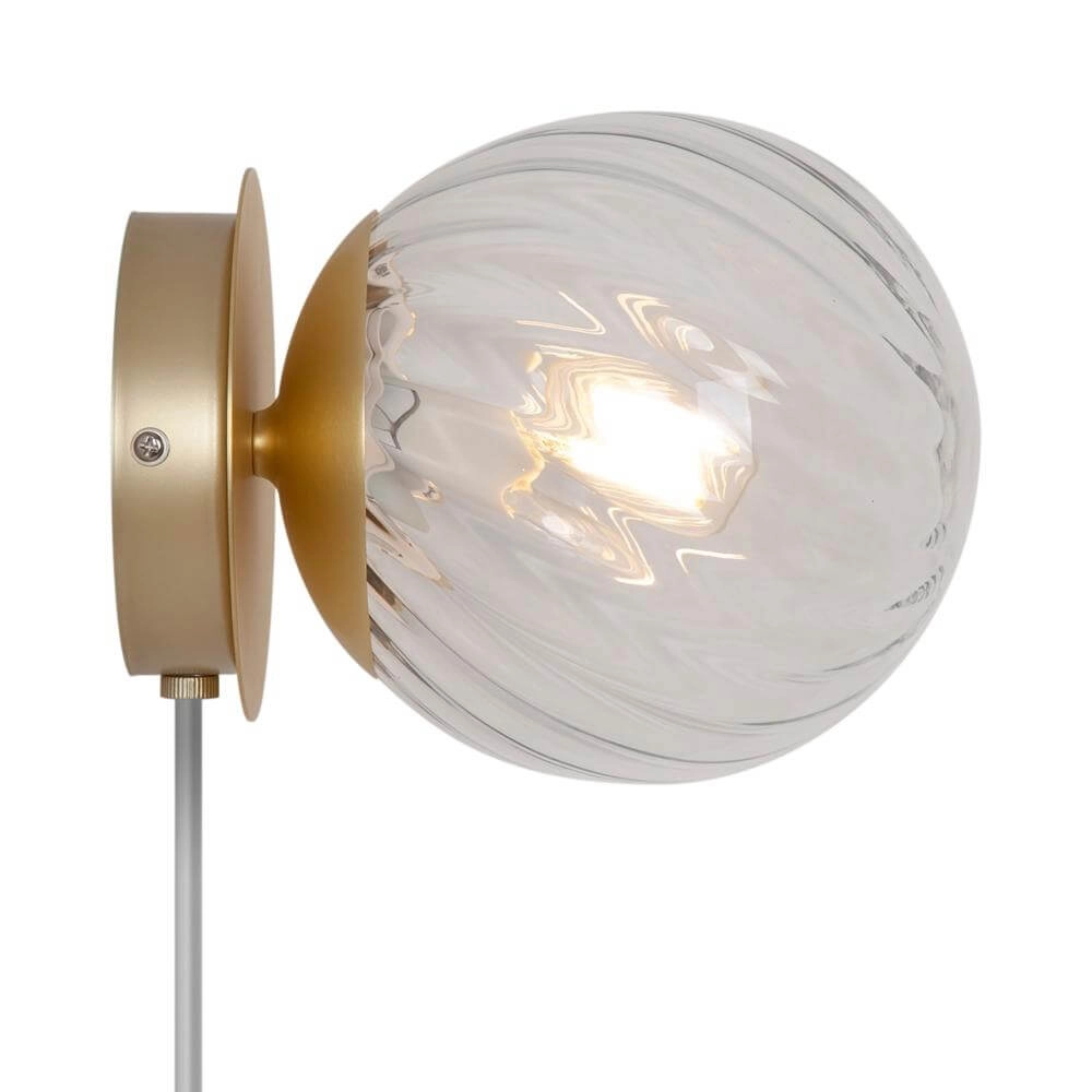 Glazen wandlamp Chisell messing Nordlux 5704924015663