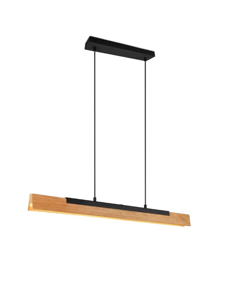 Houten kantoor hanglamp Kerala Trio 4017807542455
