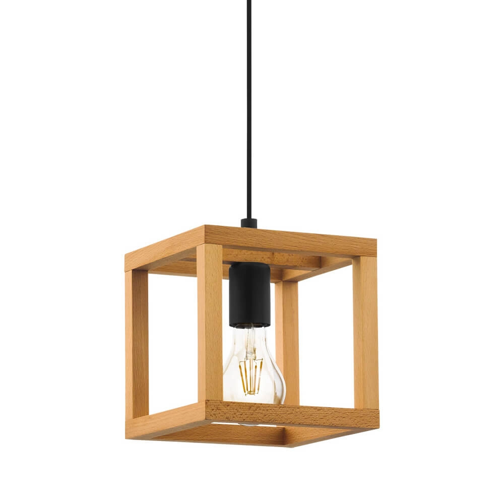 Houten hanglamp Blackcrown 1