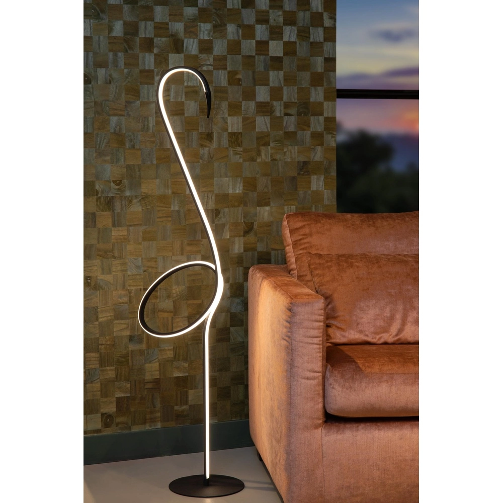 Vloerlamp Flamingo zwart Lucide 5411212051547
