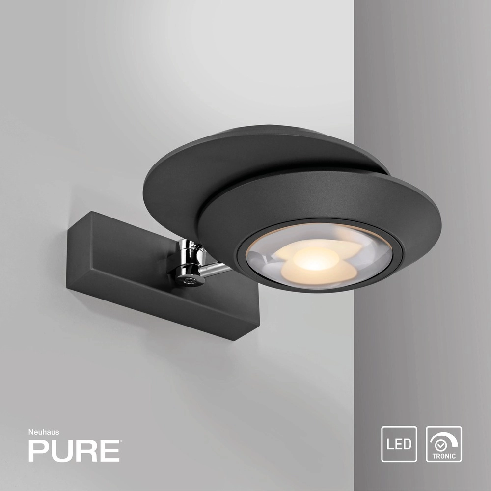 2L led wandlamp Pure Oculis black pearl Paul Neuhaus 4012248397008