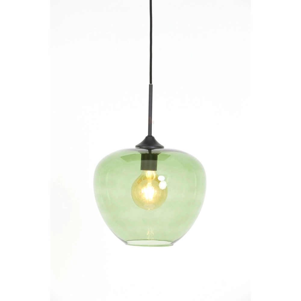 Glazen hanglamp Mayson Ø 30cm - groen glas Light & Living 8717807614195