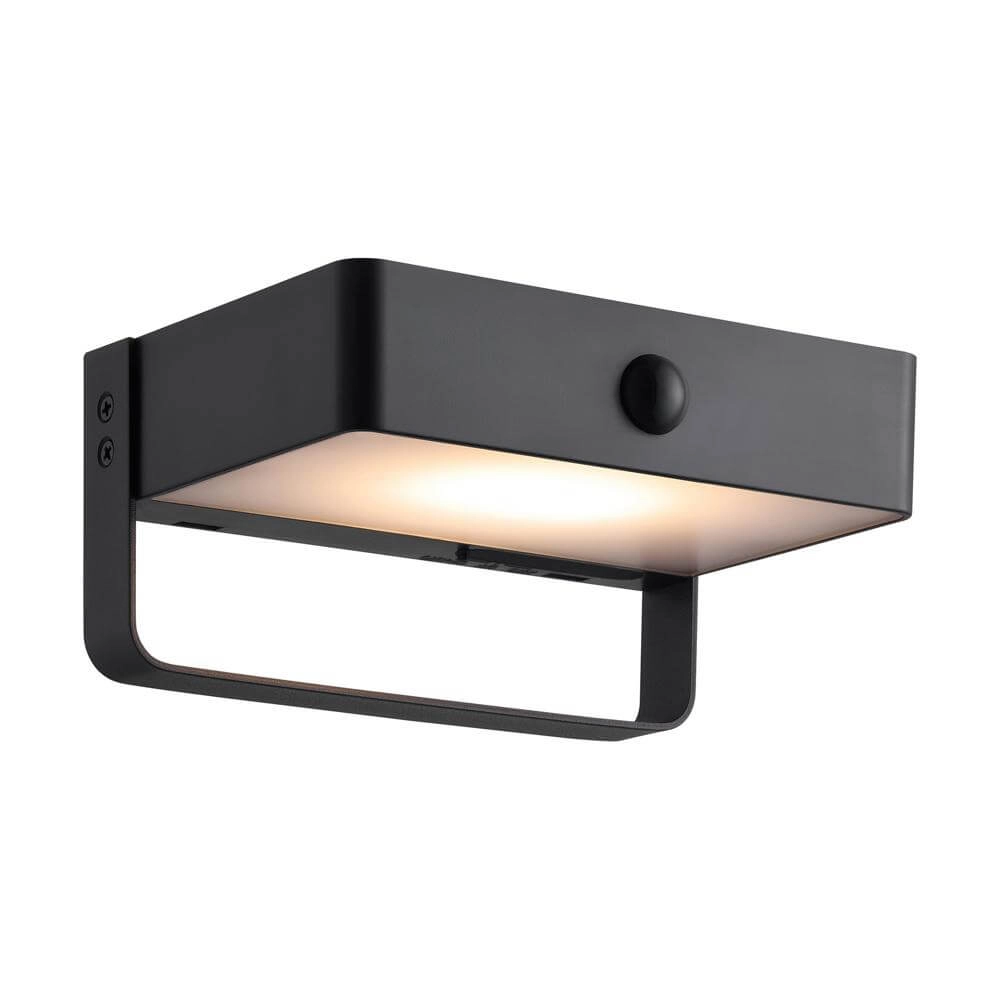 Wandlamp Saulio solar zwart