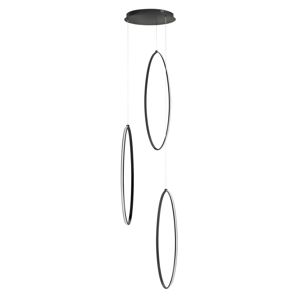 Zwarte hanglamp Olympia Oval design Zwarte hanglamp Olympia Oval design