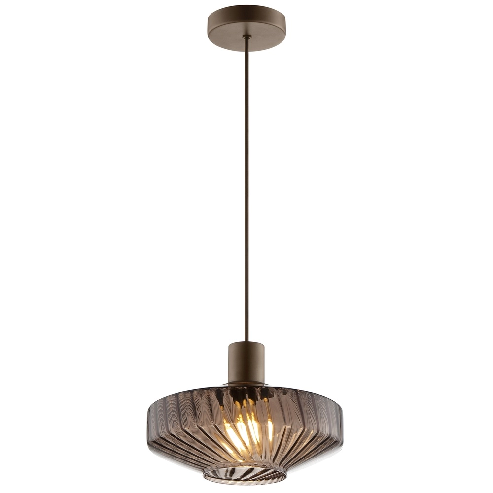 Unieke hanglamp Lyn koffie bruin Ø 28cm