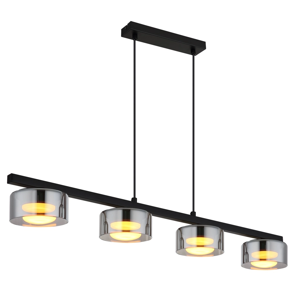 Design hanglamp Higgins 4-lichts zwart