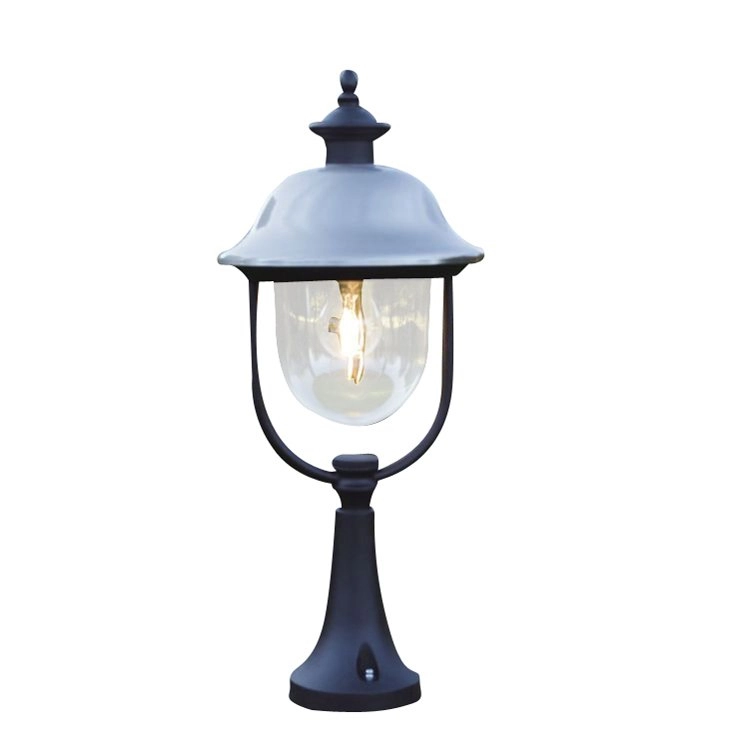 Staande buitenlamp Parma 58cm rvs met zwart Staande buitenlamp Parma 58cm rvs met zwart