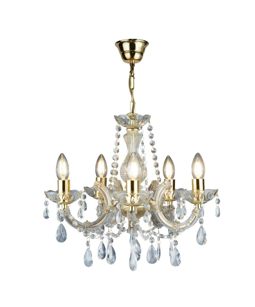 Messing kroonluchter Marie Therese Searchlight 5013874295675