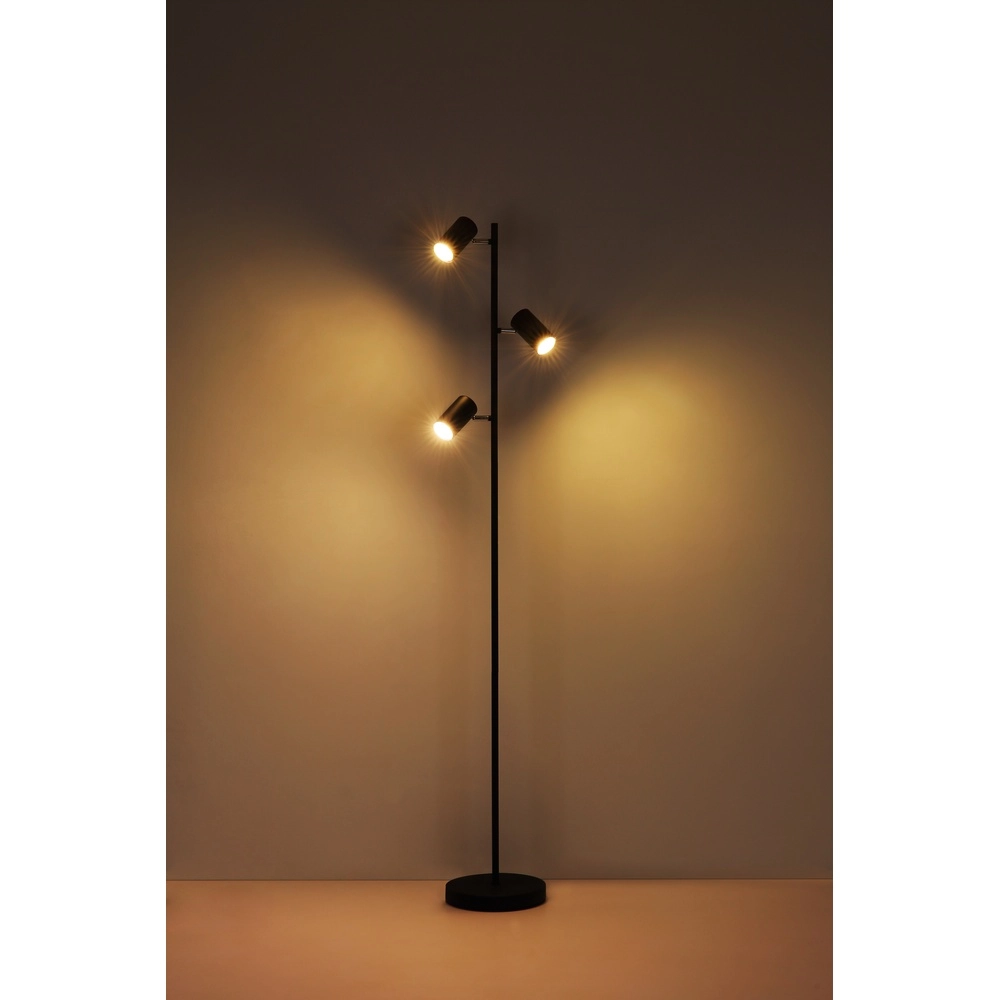 Vloerlamp 3-lichts Robby zwart Globo 9007371419845