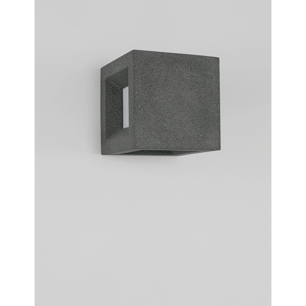 Vierkante wandlamp Castro zwart Lyora 5212017426925