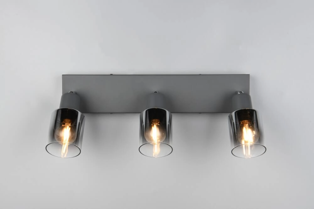 3-lichts plafondlamp Cadiz zwart Trio 4017807615777