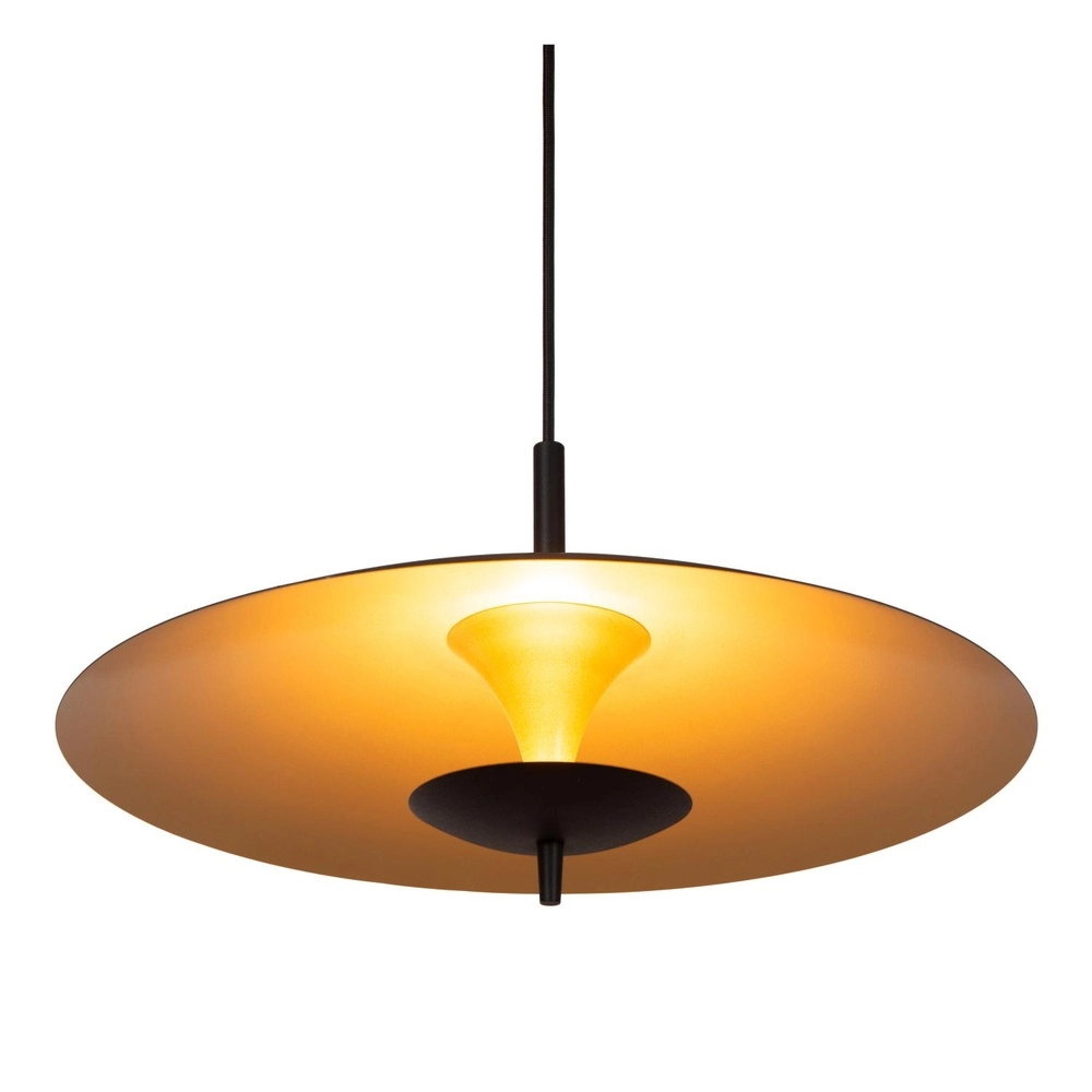 Design hanglamp Vulcan goud met zwart Lucide 5411212303455