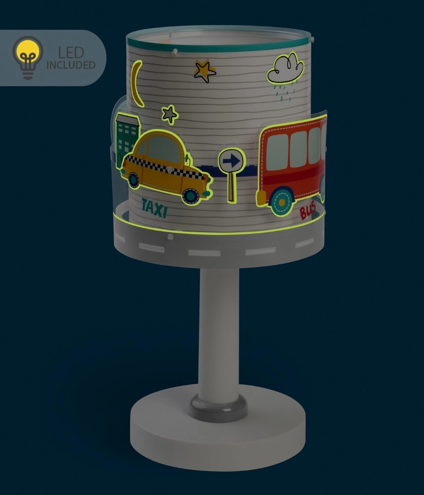 Tafellampje Baby Travel grijs glow in the dark Dalber 8420406002330