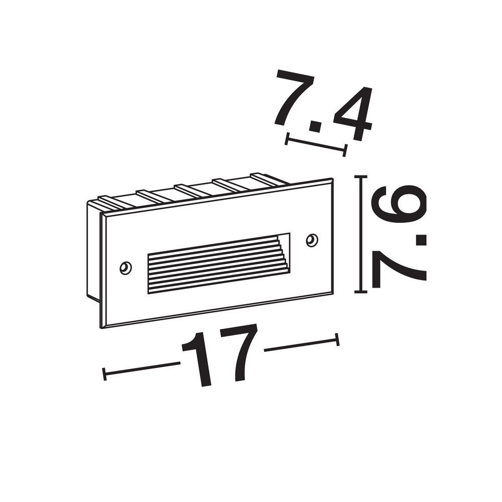 Inbouwlamp Polka 17cm zwart Lyora 5212017453365