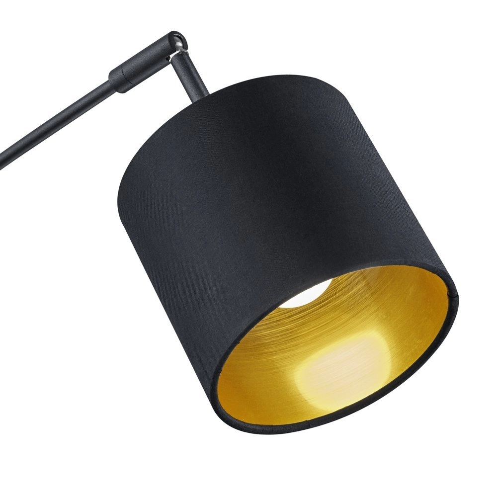 Design schemerlamp Tommy 5-lichts zwart met goud Trio 4017807395150