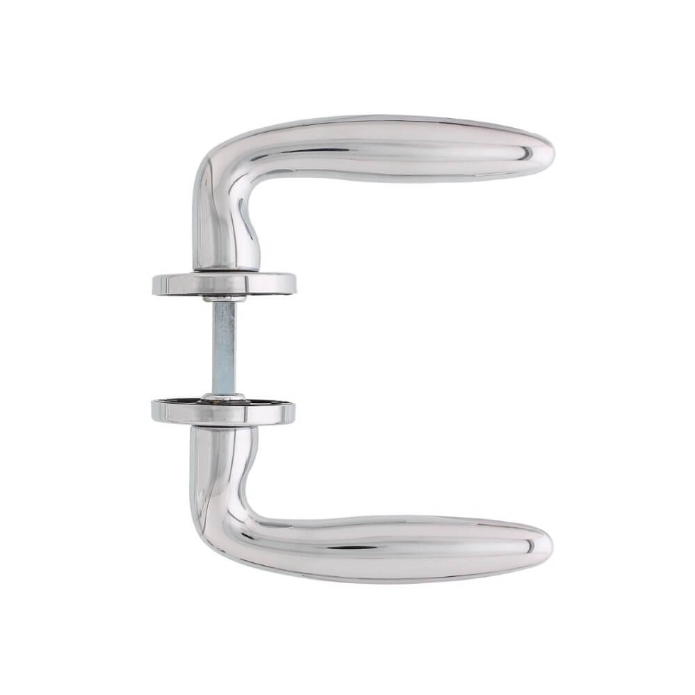 Klassieke deurklink Sigaar chroom op rozet Intersteel 8714186068250