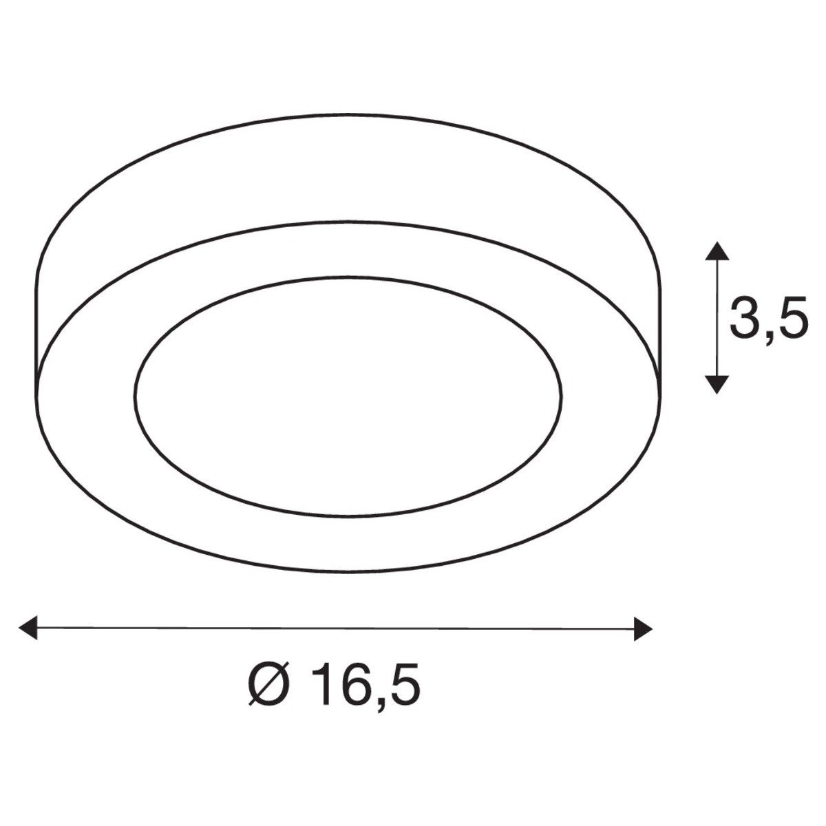 Ø 16,5cm plafonnière Senser 4000K SLV 4024163248518