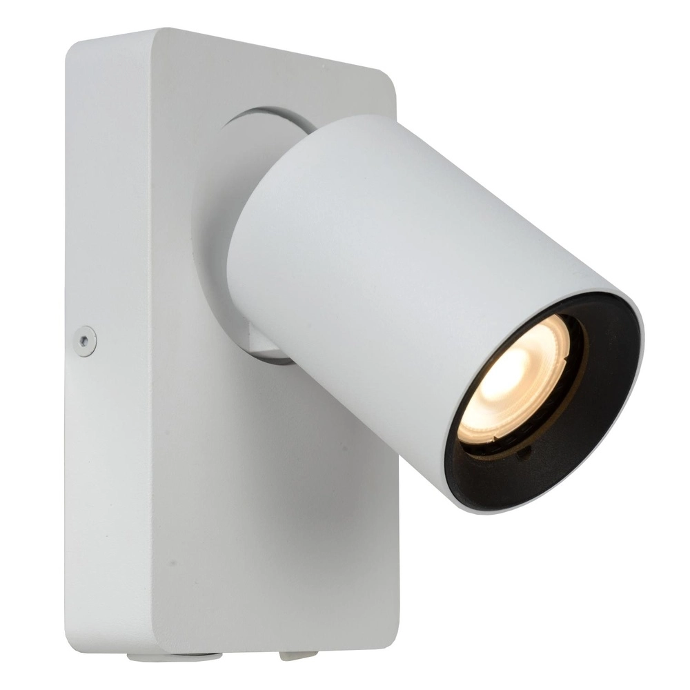 Bedlampje Nigel met USB oplaadpunt wit Lucide 5411212092748