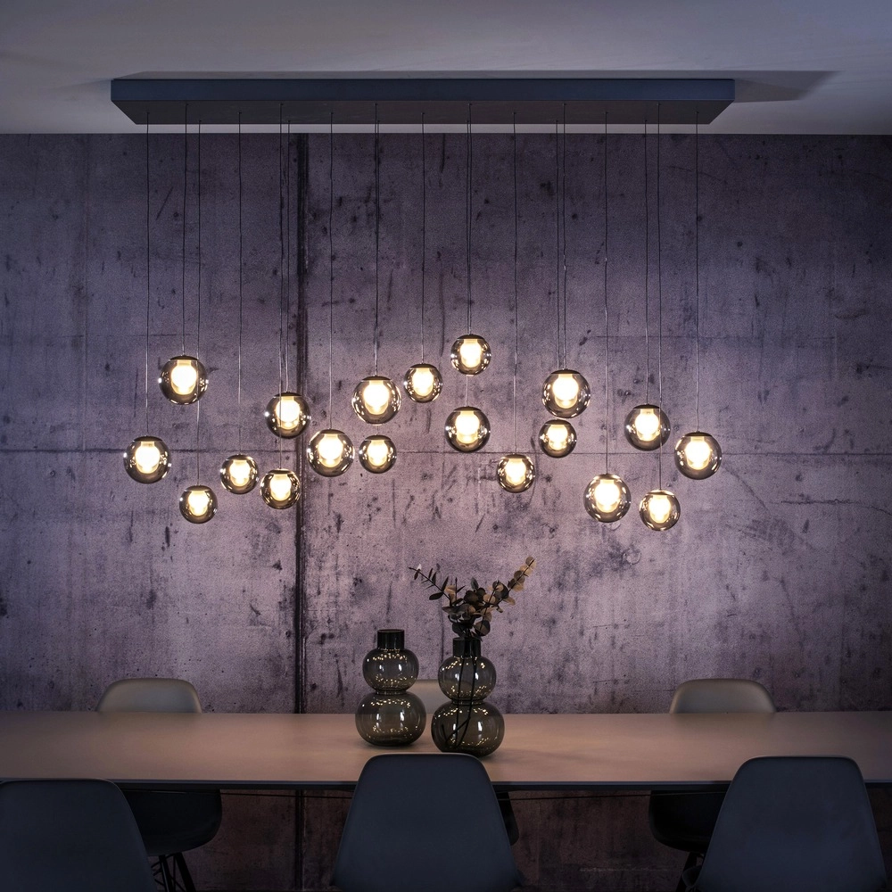 19-lichts hanglamp Pure Popup mystic grey Paul Neuhaus 4012248396698