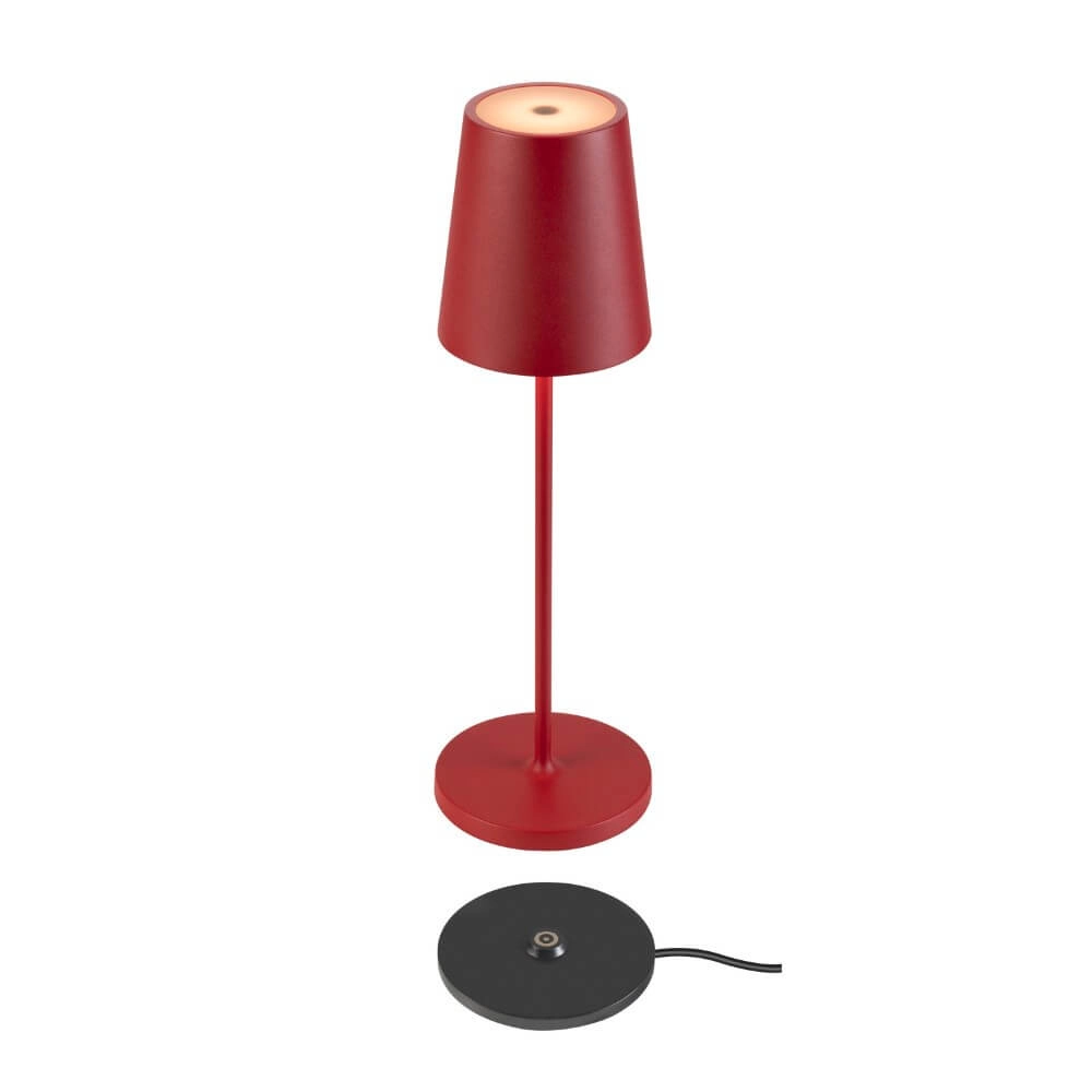 Buiten tafellamp Vinolina Two rood - oplaadbaar SLV 4024163288316