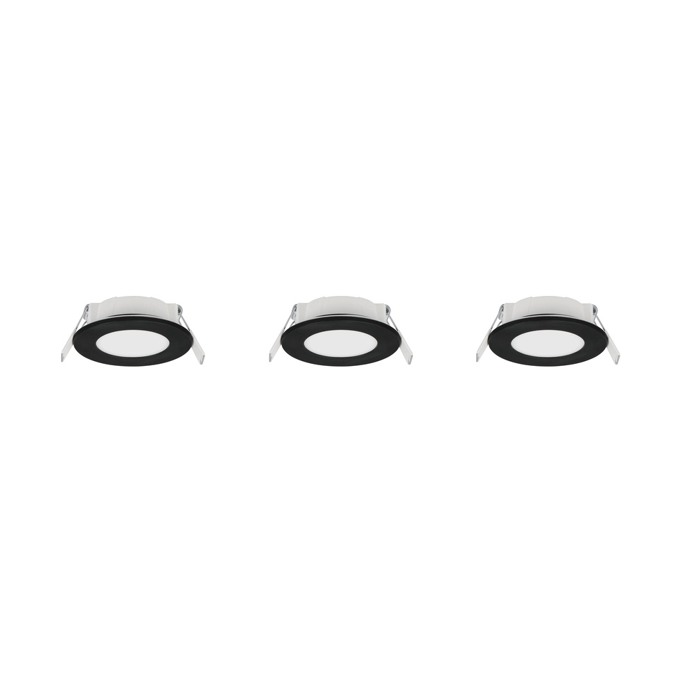Set van 3 inbouwspots Himal zwart IP65