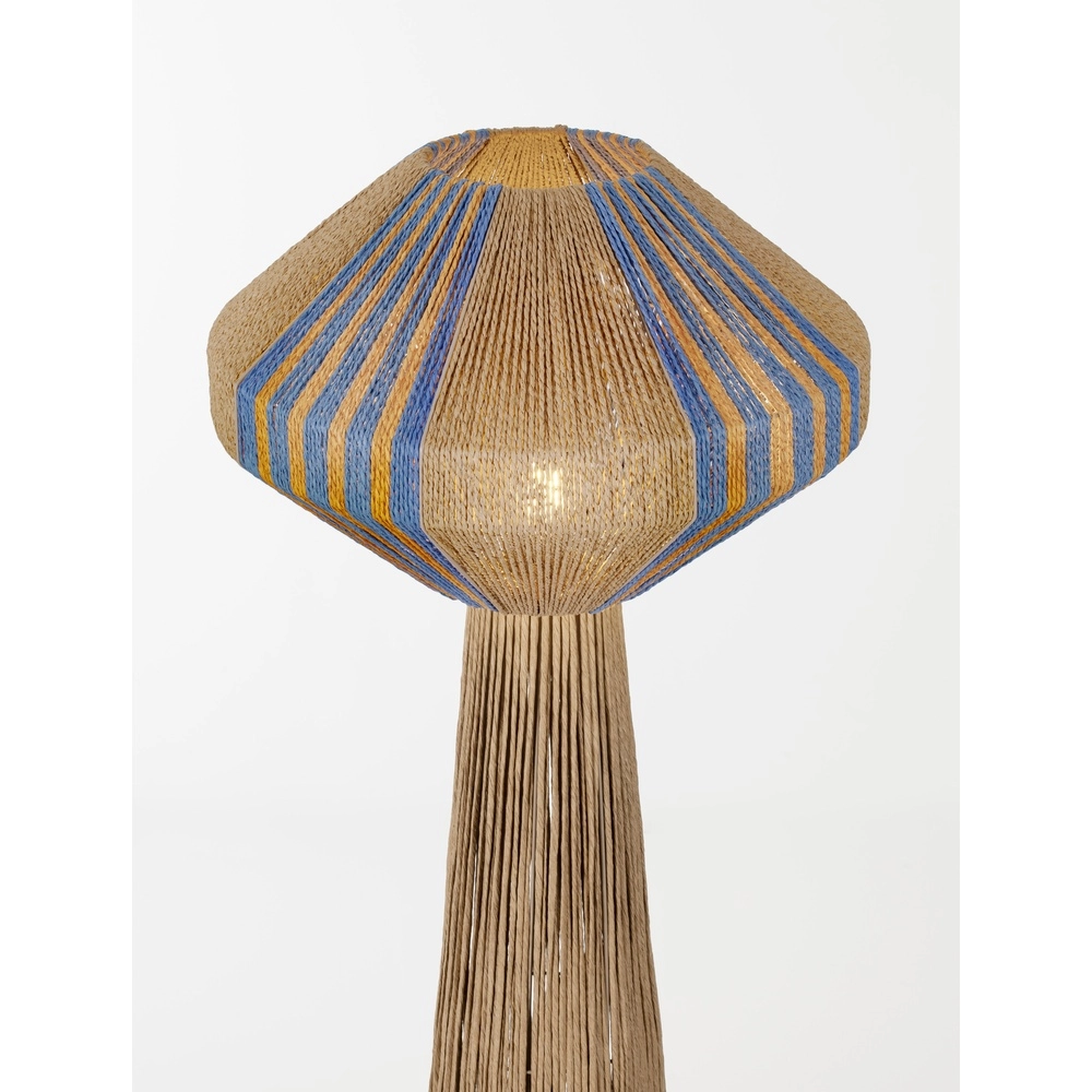 Vloerlamp Abby Ø 50cm bruin met blauw Lyora 5212017477439