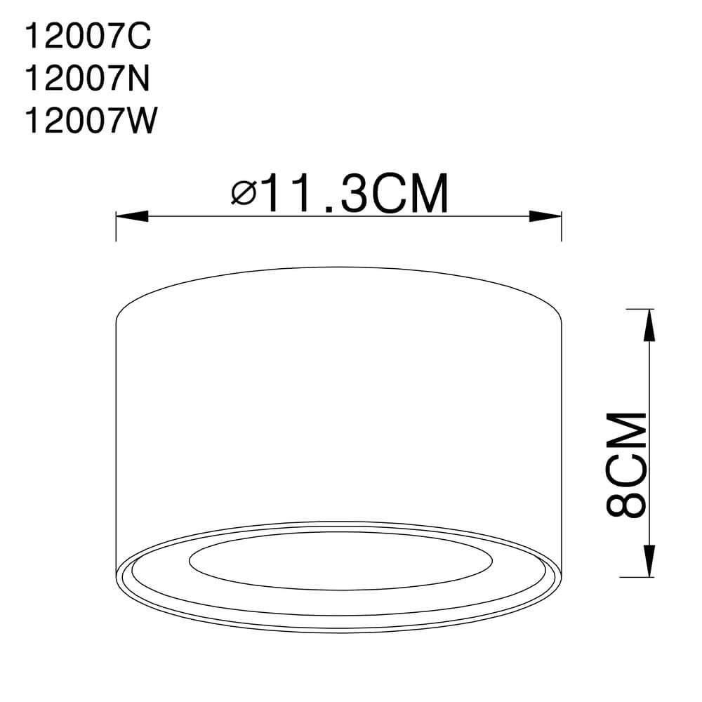 Plafondlamp Serena Ø 11,3cm nikkel Globo 9007371357819