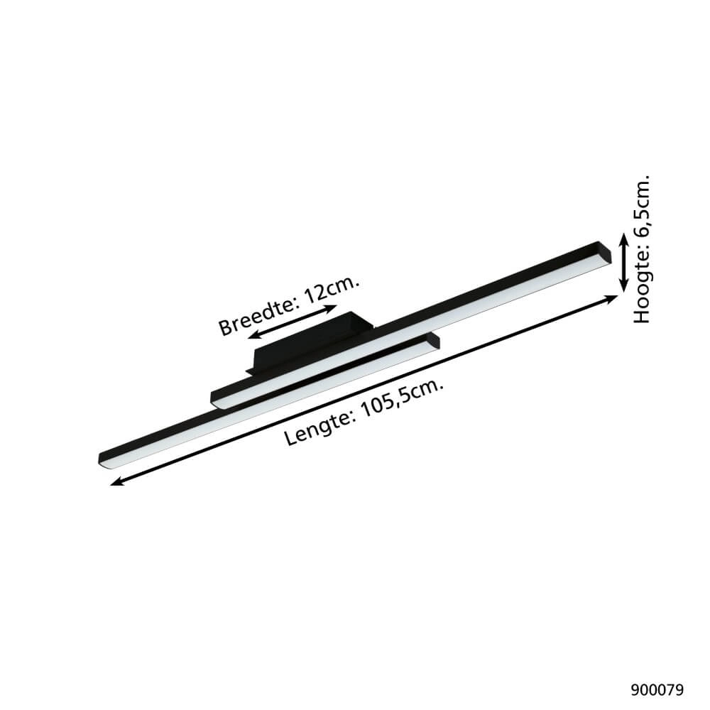 Plafondlamp Zigbee Fraioli-Z zwart Eglo 9008606223565