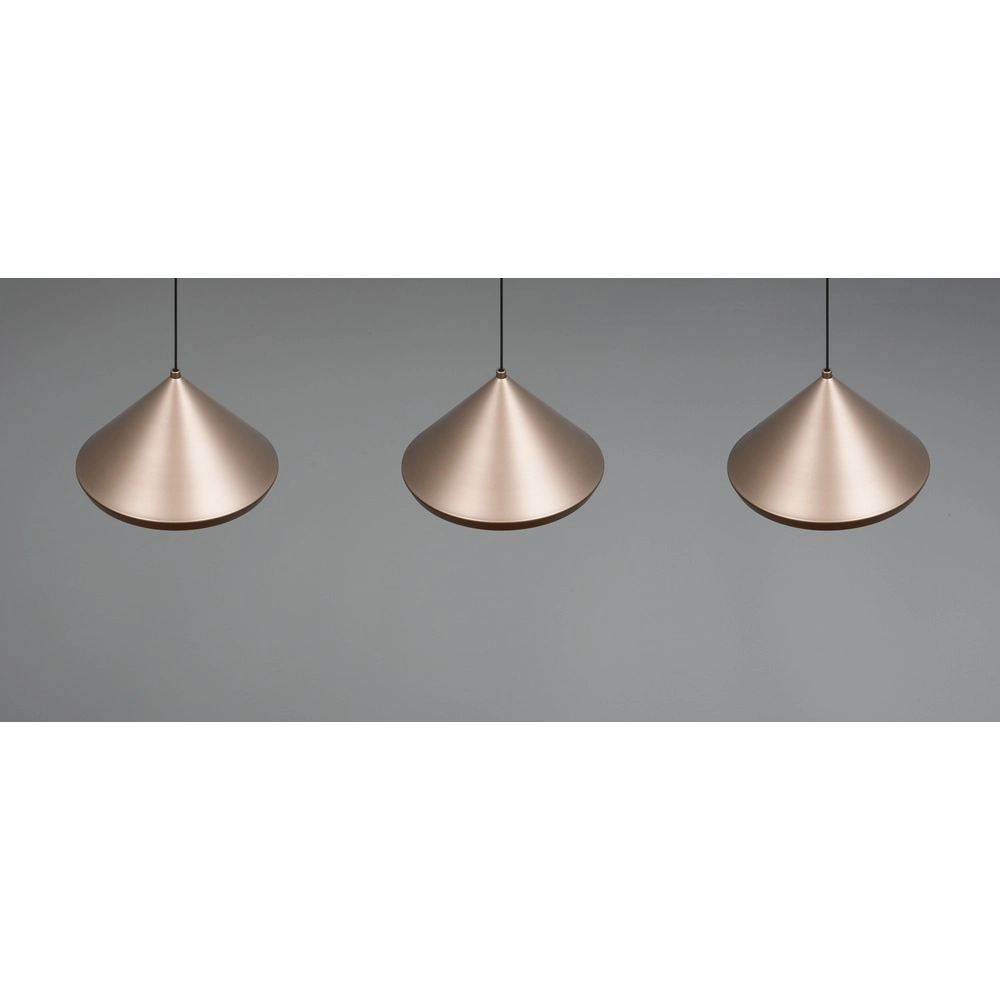 3-lichts hanglamp Laguna koffie bruin Trio 4017807671056