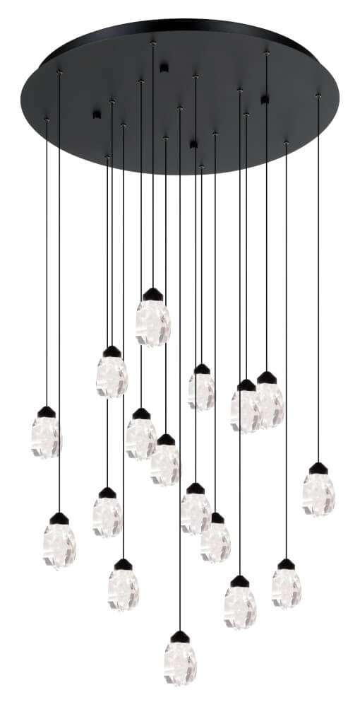 17-lichts hanglamp Sindicat zwart 17-lichts hanglamp Sindicat zwart