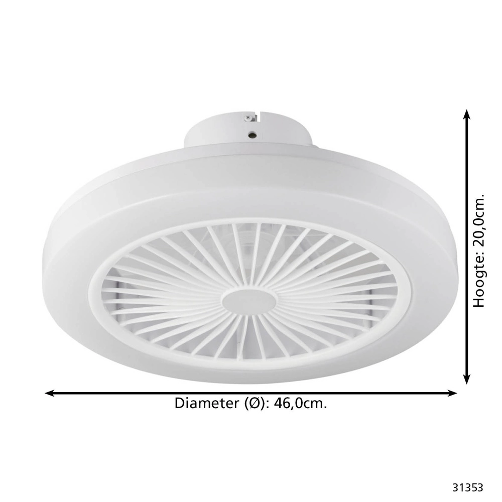 Led ventilator Ortona Ø 46cm Eglo 9002759313531