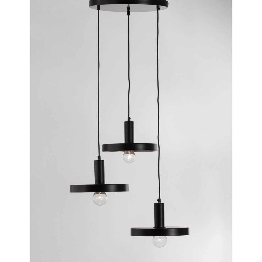 Design hanglamp Garni 3-lichts zwart Lyora 5212017420770