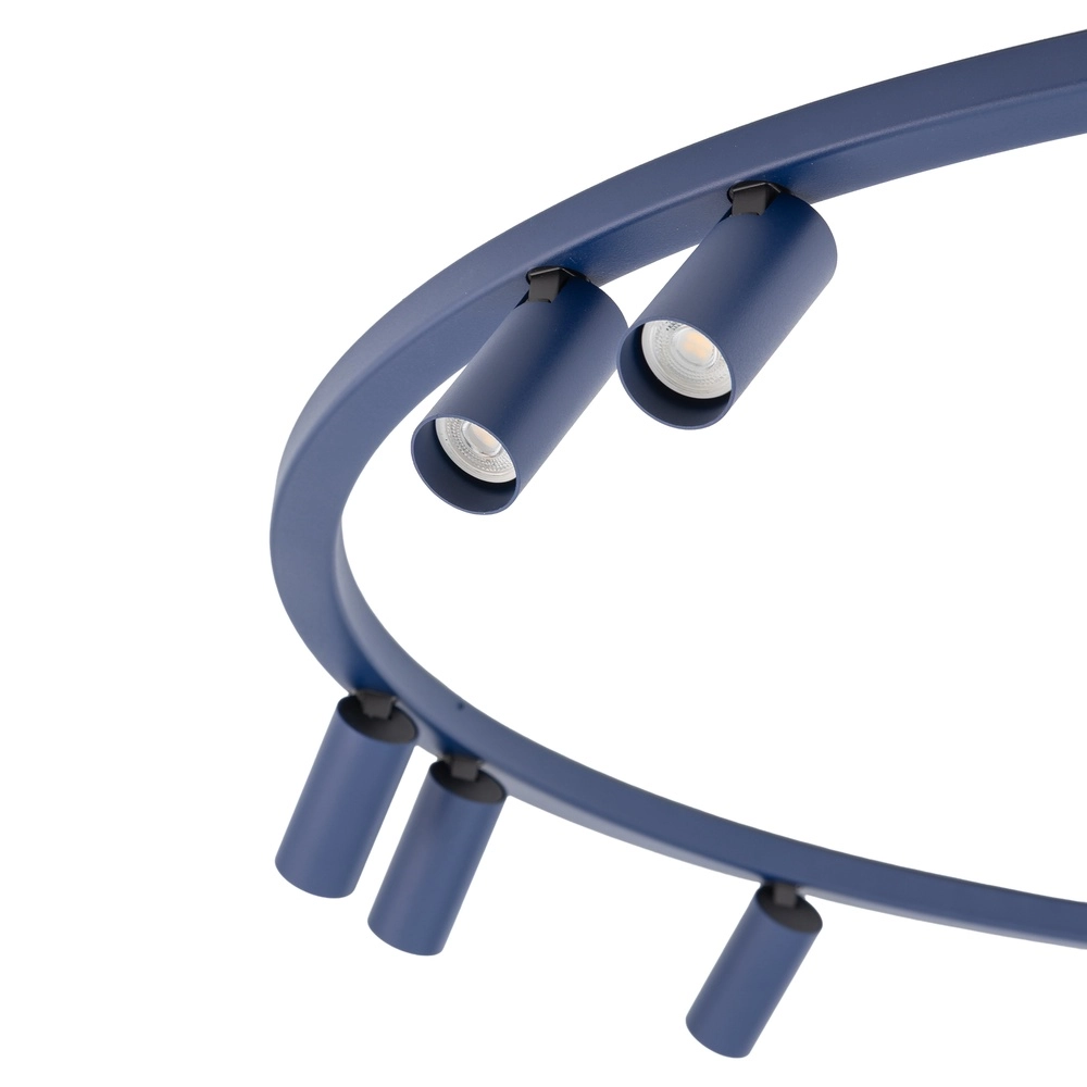 Cirkel opbouwspots Fourty 9x GU10 - donker blauw Lyora 5903139119535