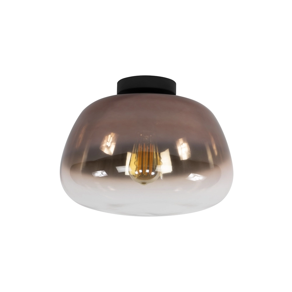 Glazen plafondlamp Pulse Ø 36cm - koper glas Lyora 8716803512054