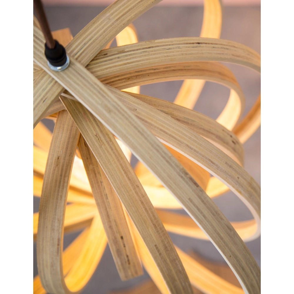 Moderne hanglamp Asco hout Ø 43cm Lyora 5212017424945