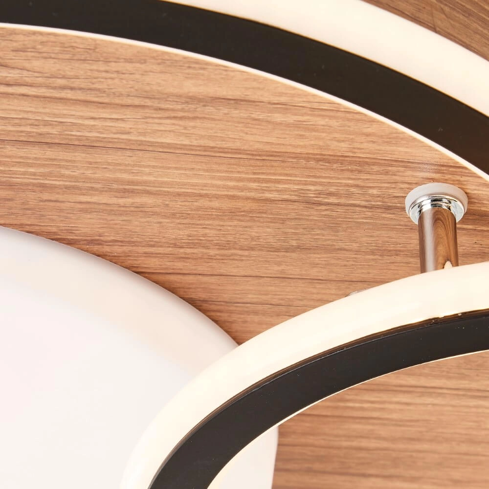 Ronde houten plafondlamp Karney Brilliant 4004353409646