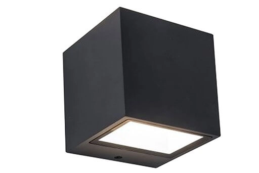 Strakke vierkante wandlamp Gemini zwart Strakke vierkante wandlamp Gemini zwart