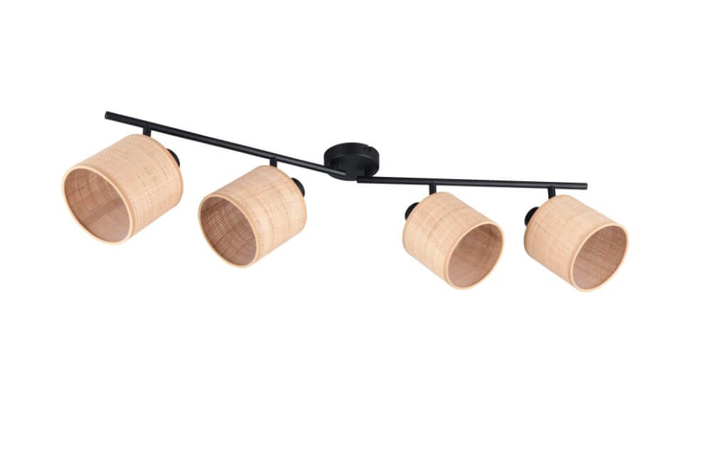 4-lichts plafondlamp Aimee met crème kappen Trio 4017807637359