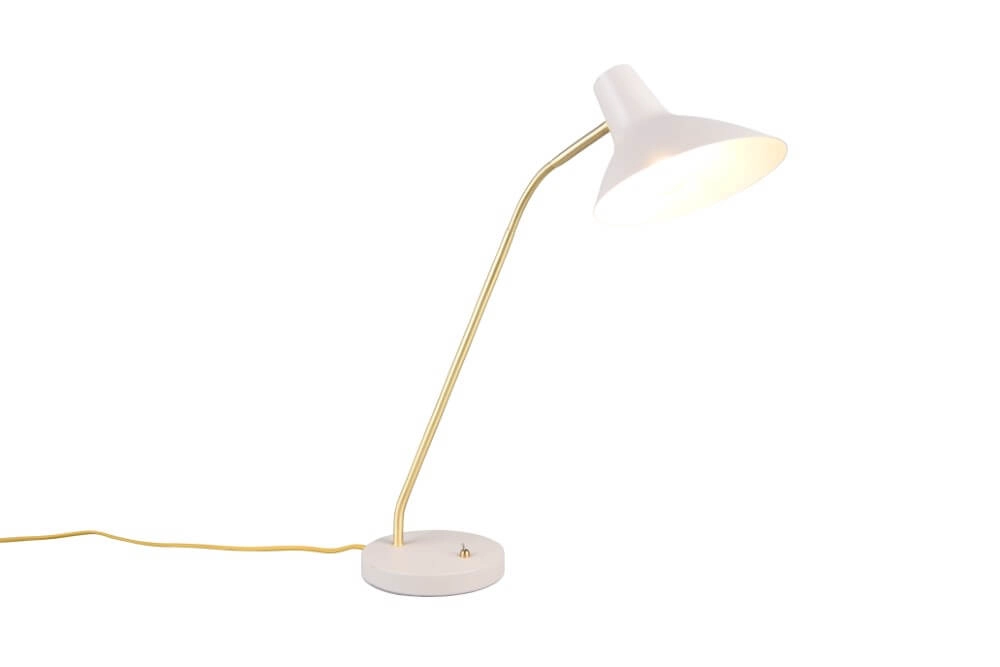 Strakke bureaulamp Traveller wit Trio 4017807613728