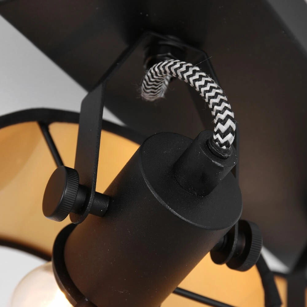 Zwarte plafondlamp Ornoir 2-lichts Steinhauer 8712746151411