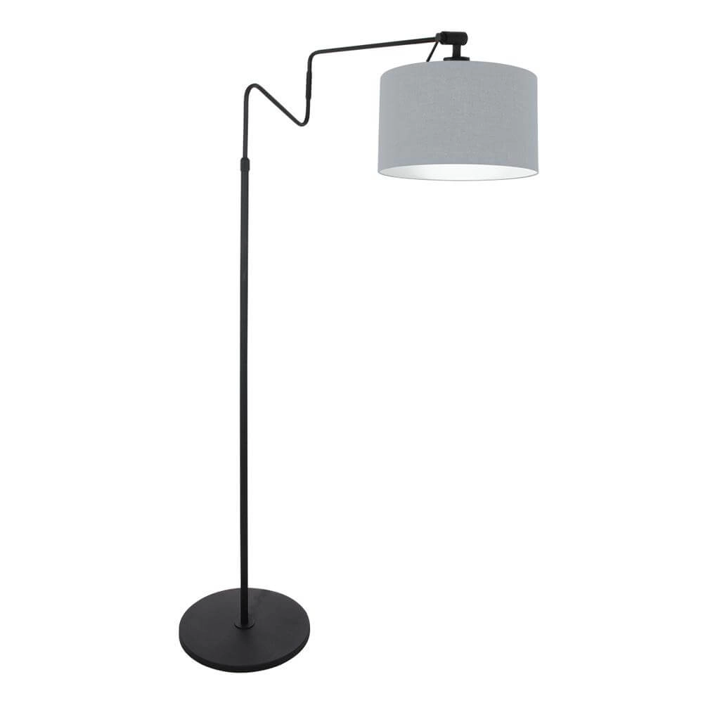 Vloerlamp Lindstrom zwart met kap lichtblauw